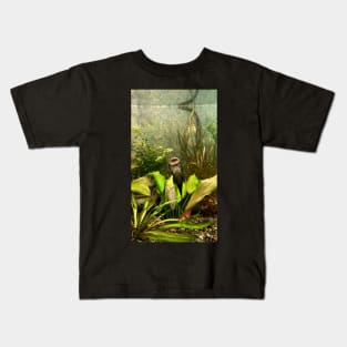 Green fish in the water Kids T-Shirt